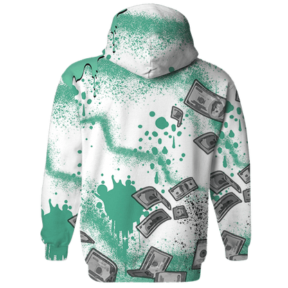High OG Green Glow 1s Hoodie Match Cash Money 3D All-Over Print Splash Paint - NastyJamz