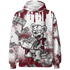 High White Team Red 1s Hoodie Match Cash Money 3D All-Over Print Splash Paint - NastyJamz