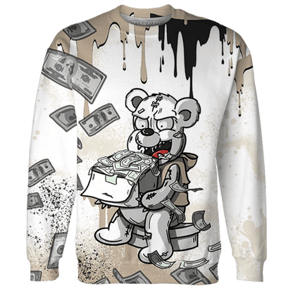 Latte 1s Sweatshirt Match Cash Money 3D All-Over Print Splash Paint - NastyJamz
