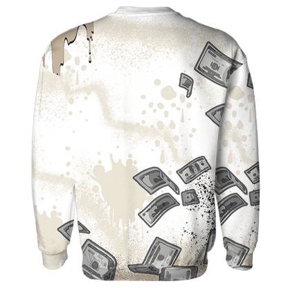Latte 1s Sweatshirt Match Cash Money 3D All-Over Print Splash Paint - NastyJamz