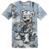 Mid Diffused Blue Grey 1s T Shirt Match Cash Money 3D All-Over Print Splash Paint - NastyJamz