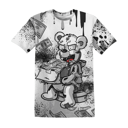 Wolf-Grey-1s-T-Shirt-Match-Cash-Money-3D-Splash-Paint