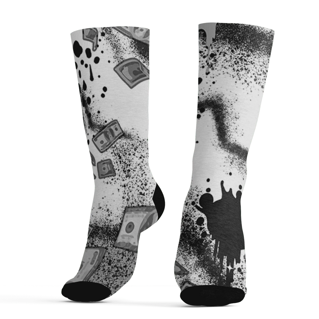 Wolf-Grey-1s-Socks-Match-Cash-Money-3D-Splash-Paint