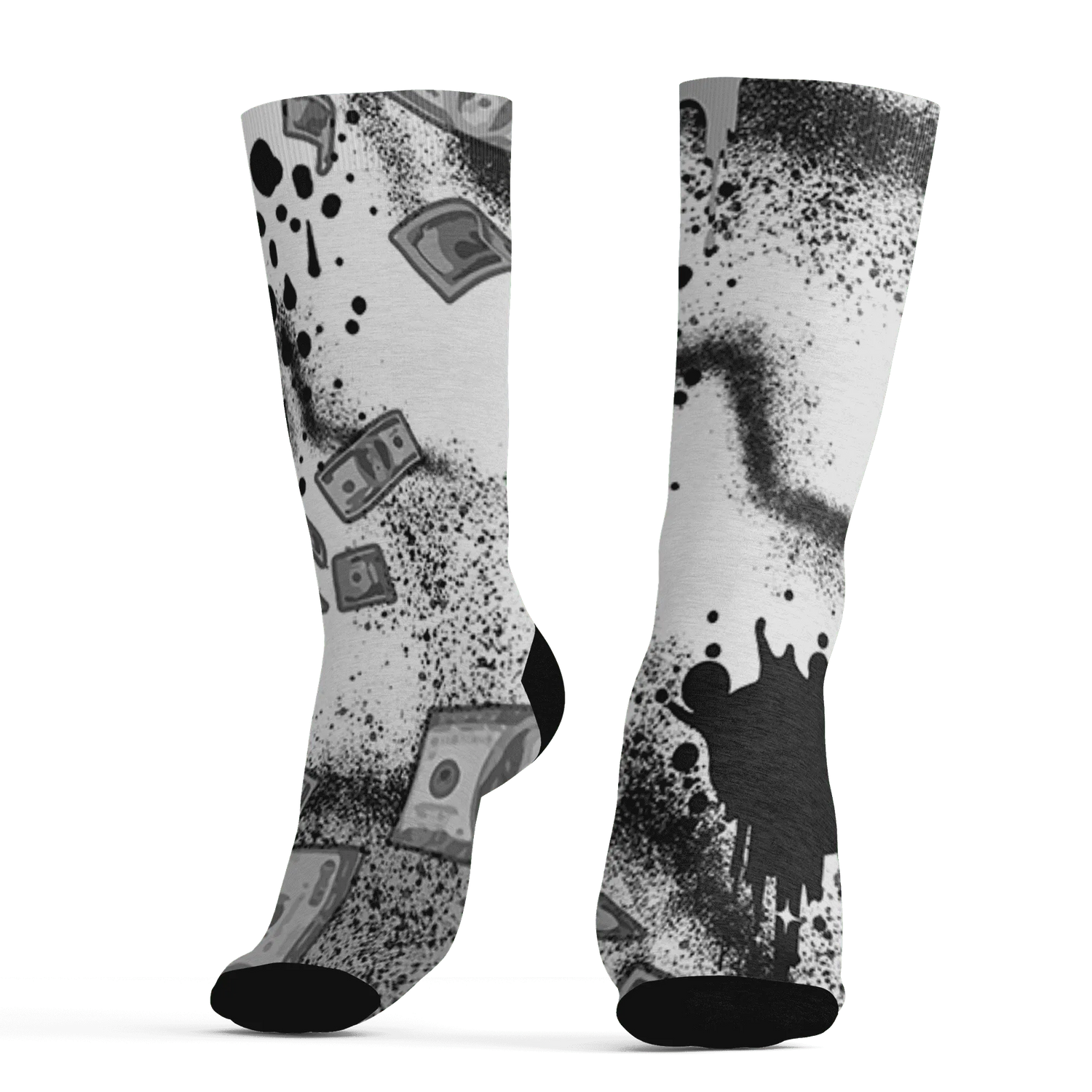 Wolf-Grey-1s-Socks-Match-Cash-Money-3D-Splash-Paint