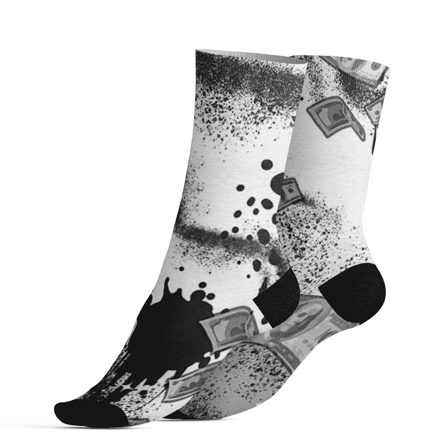Wolf-Grey-1s-Socks-Match-Cash-Money-3D-Splash-Paint