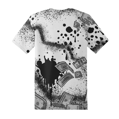 Wolf-Grey-1s-T-Shirt-Match-Cash-Money-3D-Splash-Paint