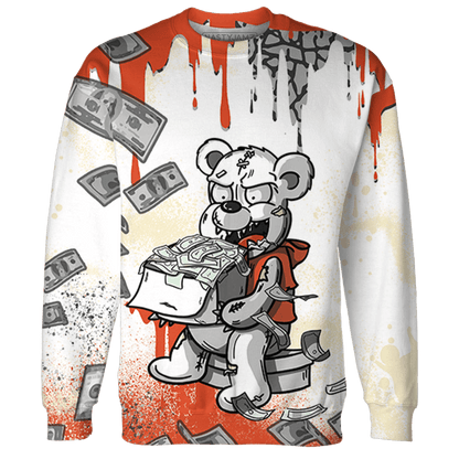 Georgia Peach 3s Sweatshirt Match Cash Money 3D All-Over Print Splash Paint - NastyJamz