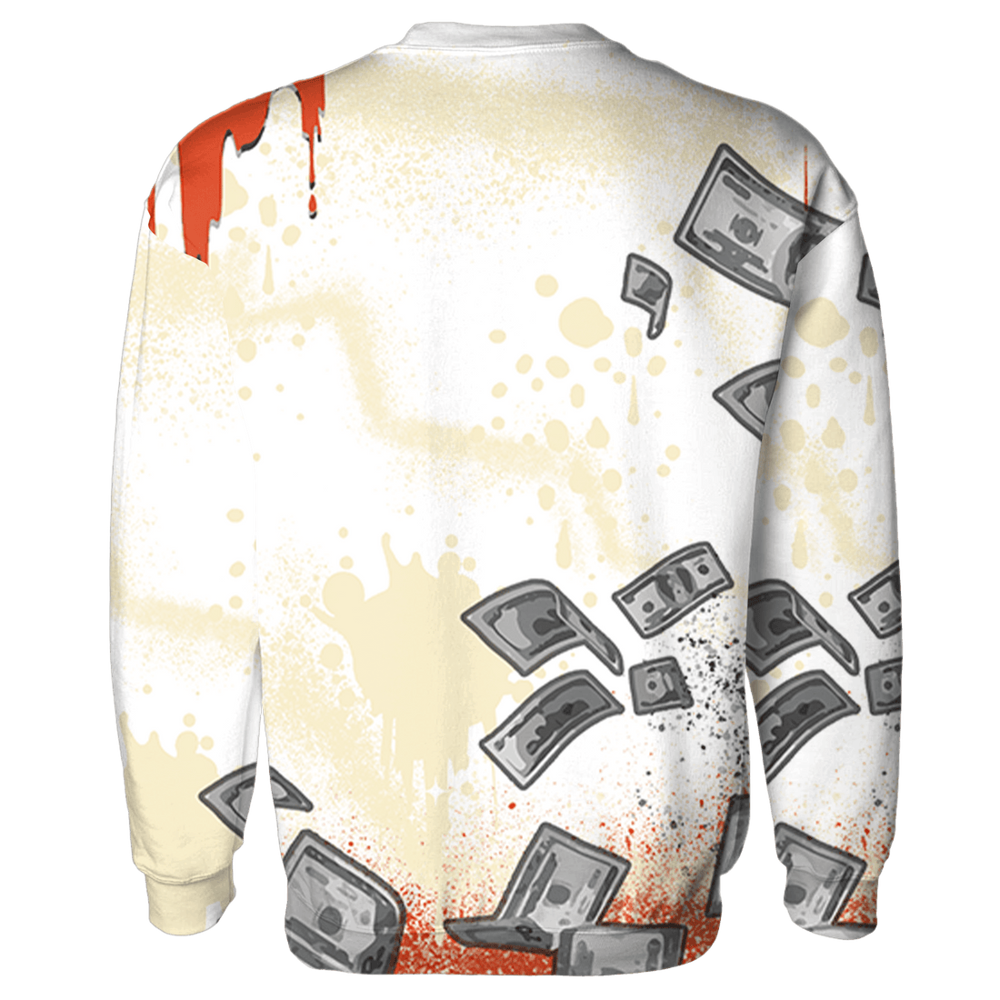 Georgia Peach 3s Sweatshirt Match Cash Money 3D All-Over Print Splash Paint - NastyJamz