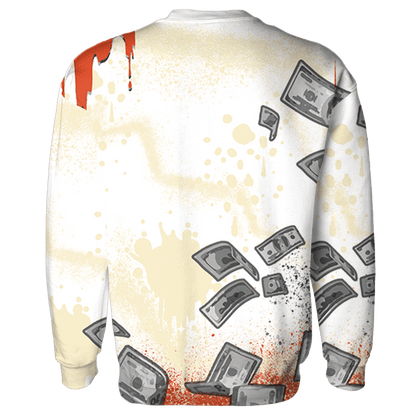 Georgia Peach 3s Sweatshirt Match Cash Money 3D All-Over Print Splash Paint - NastyJamz