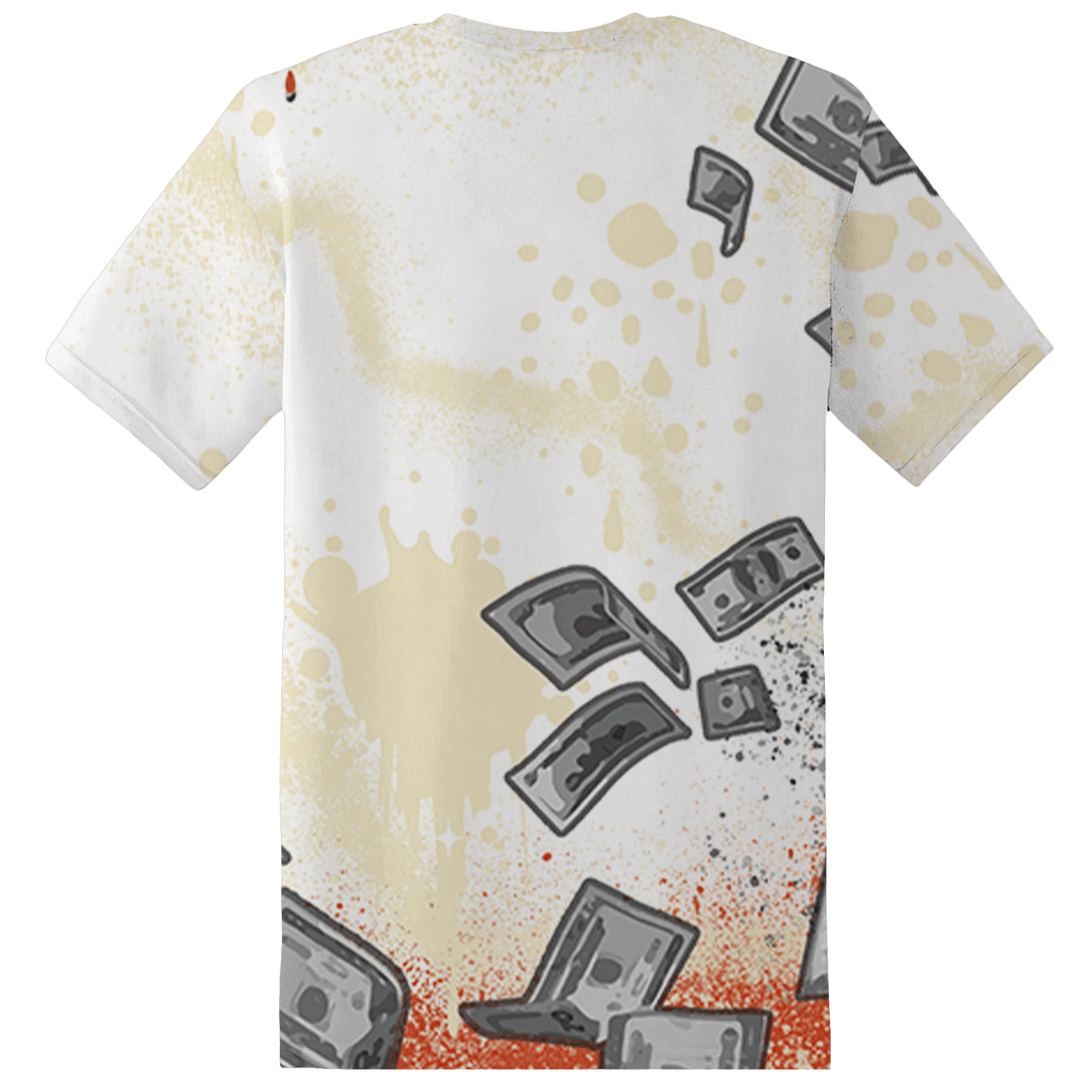 Georgia Peach 3s T Shirt Match Cash Money 3D All-Over Print Splash Paint - NastyJamz