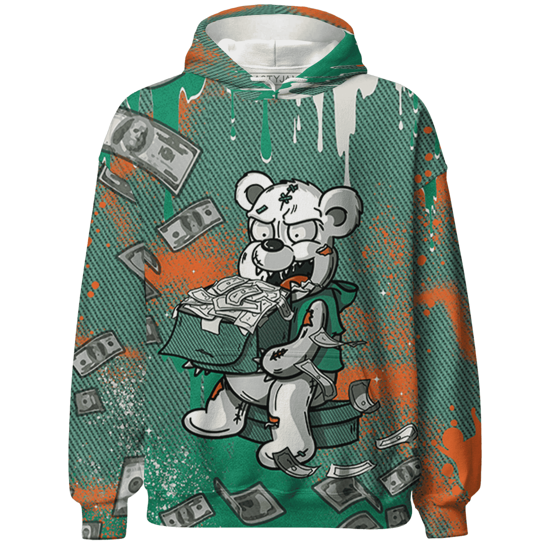 Nina CN Abney 3s Hoodie Match Cash Money 3D All-Over Print Splash Paint - NastyJamz