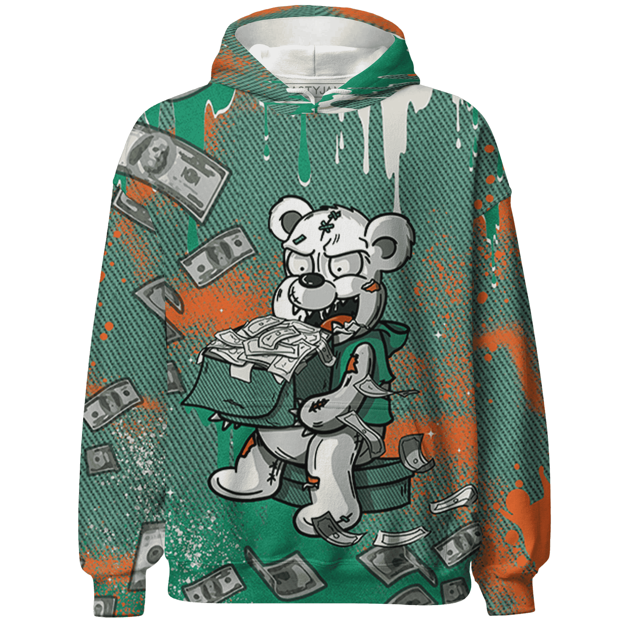 Nina CN Abney 3s Hoodie Match Cash Money 3D All-Over Print Splash Paint - NastyJamz