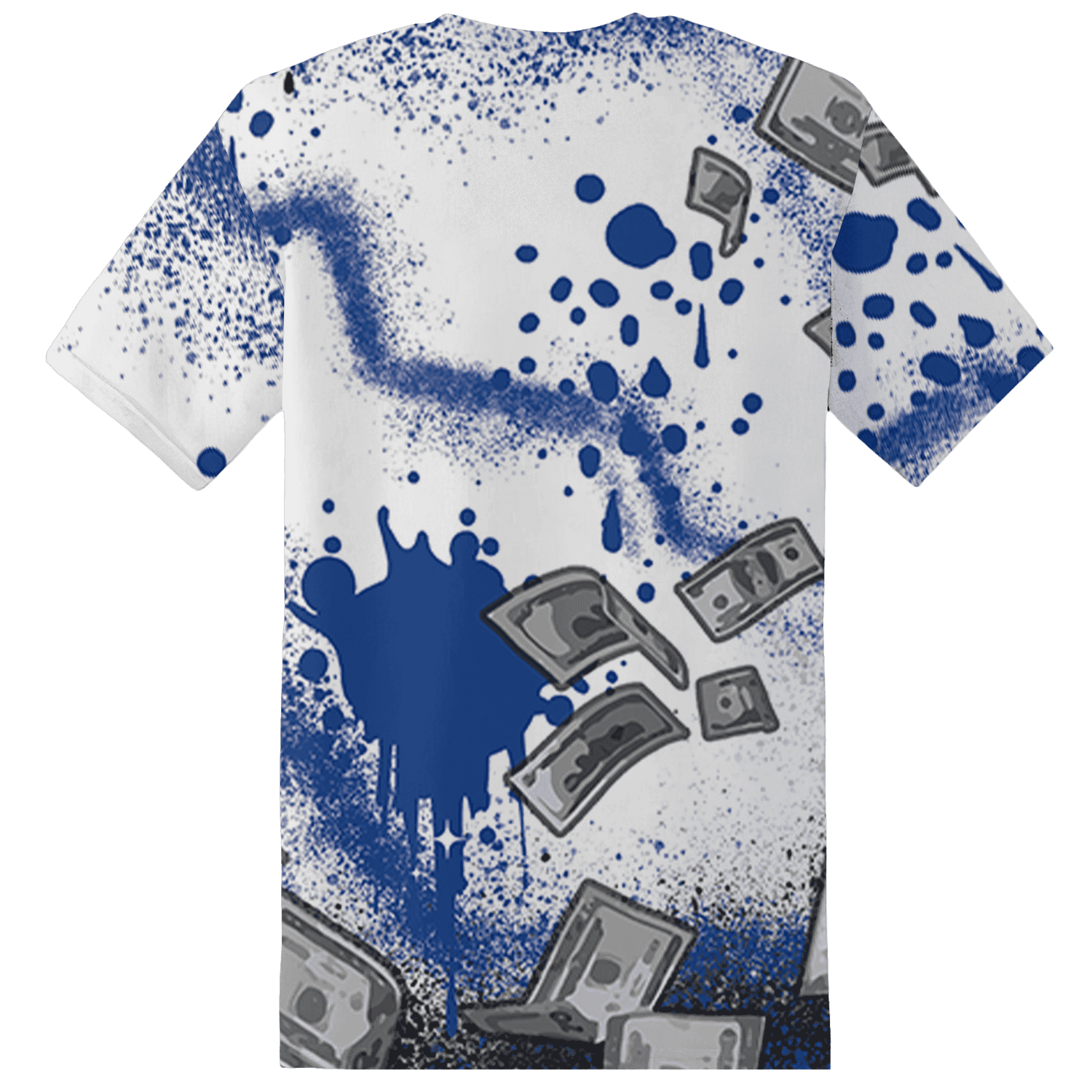 Quaiii 54 3s T Shirt Match Cash Money 3D All-Over Print Splash Paint - NastyJamz