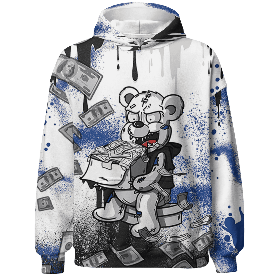 Quaiii 54 3s Hoodie Match Cash Money 3D All-Over Print Splash Paint - NastyJamz