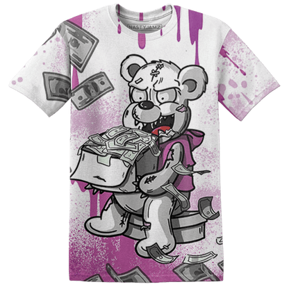 GS Hyper Violet 4s T Shirt Match Cash Money 3D All-Over Print Splash Paint - NastyJamz