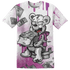 GS Hyper Violet 4s T Shirt Match Cash Money 3D All-Over Print Splash Paint - NastyJamz