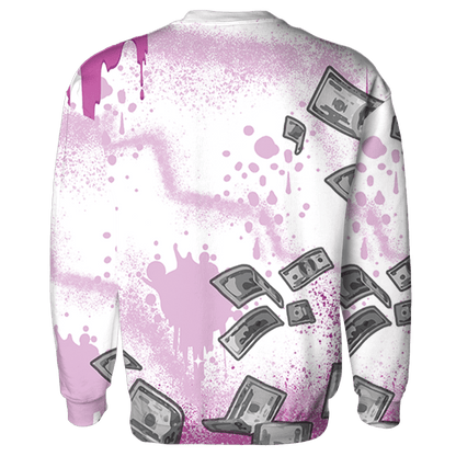 GS Hyper Violet 4s Sweatshirt Match Cash Money 3D All-Over Print Splash Paint - NastyJamz