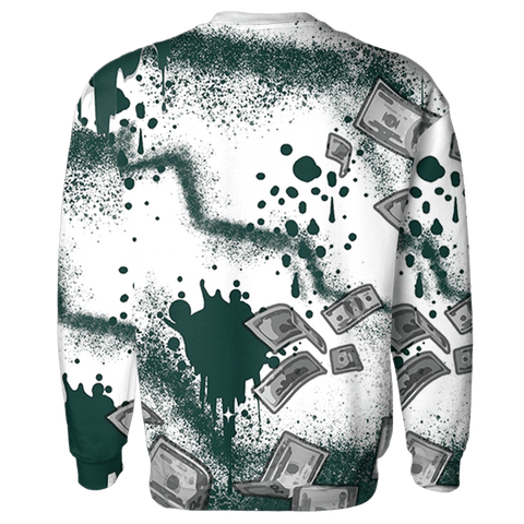 Oxidized-Green-4s-Sweatshirt-Match-Cash-Money-3D-Splash-Paint