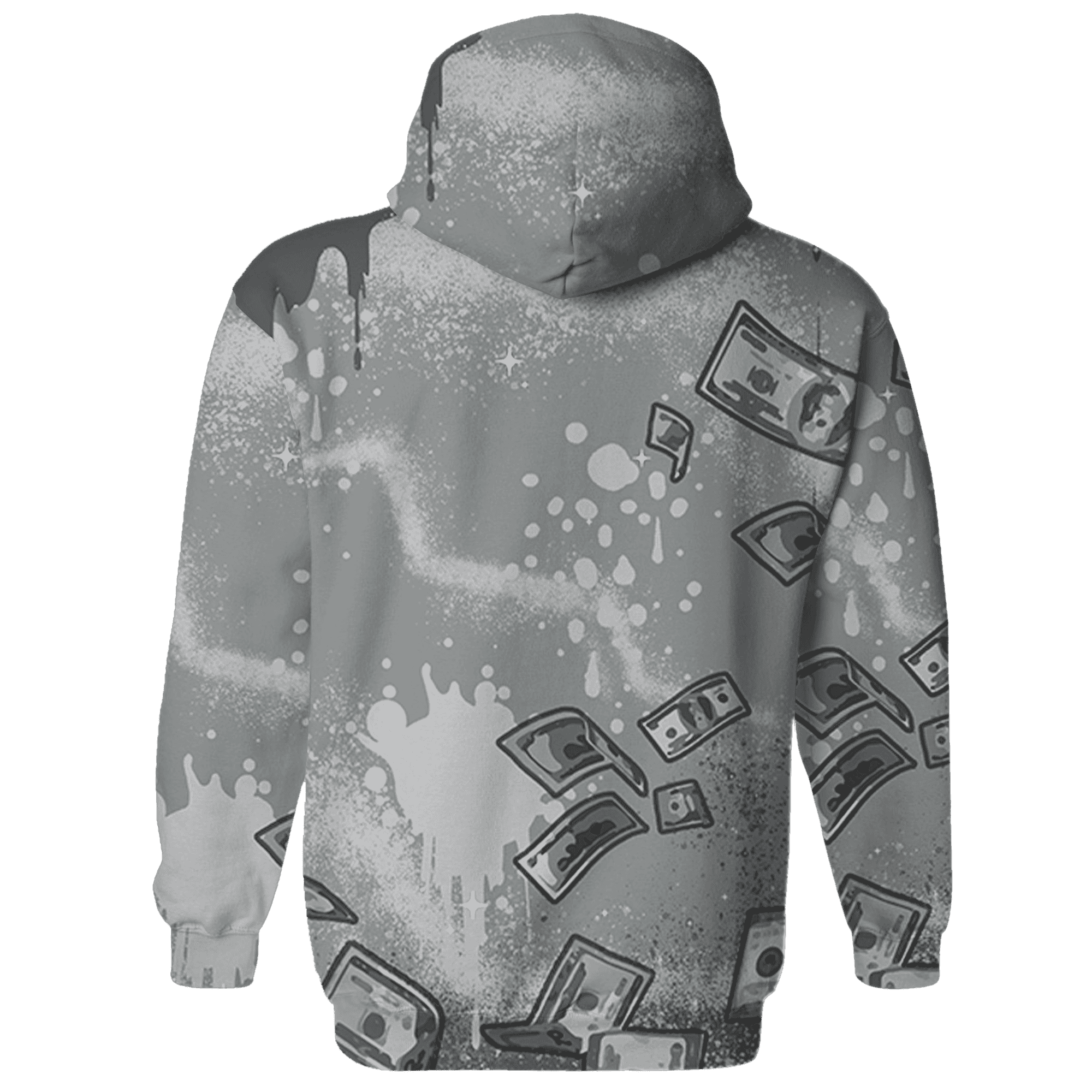 Paris Olympicsss 4s Hoodie Match Cash Money 3D All-Over Print Splash Paint - NastyJamz