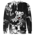 White-Thunder-4s-Sweatshirt-Match-Cash-Money-3D-Splash-Paint