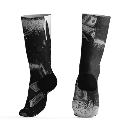 White-Thunder-4s-Socks-Match-Cash-Money-3D-Splash-Paint