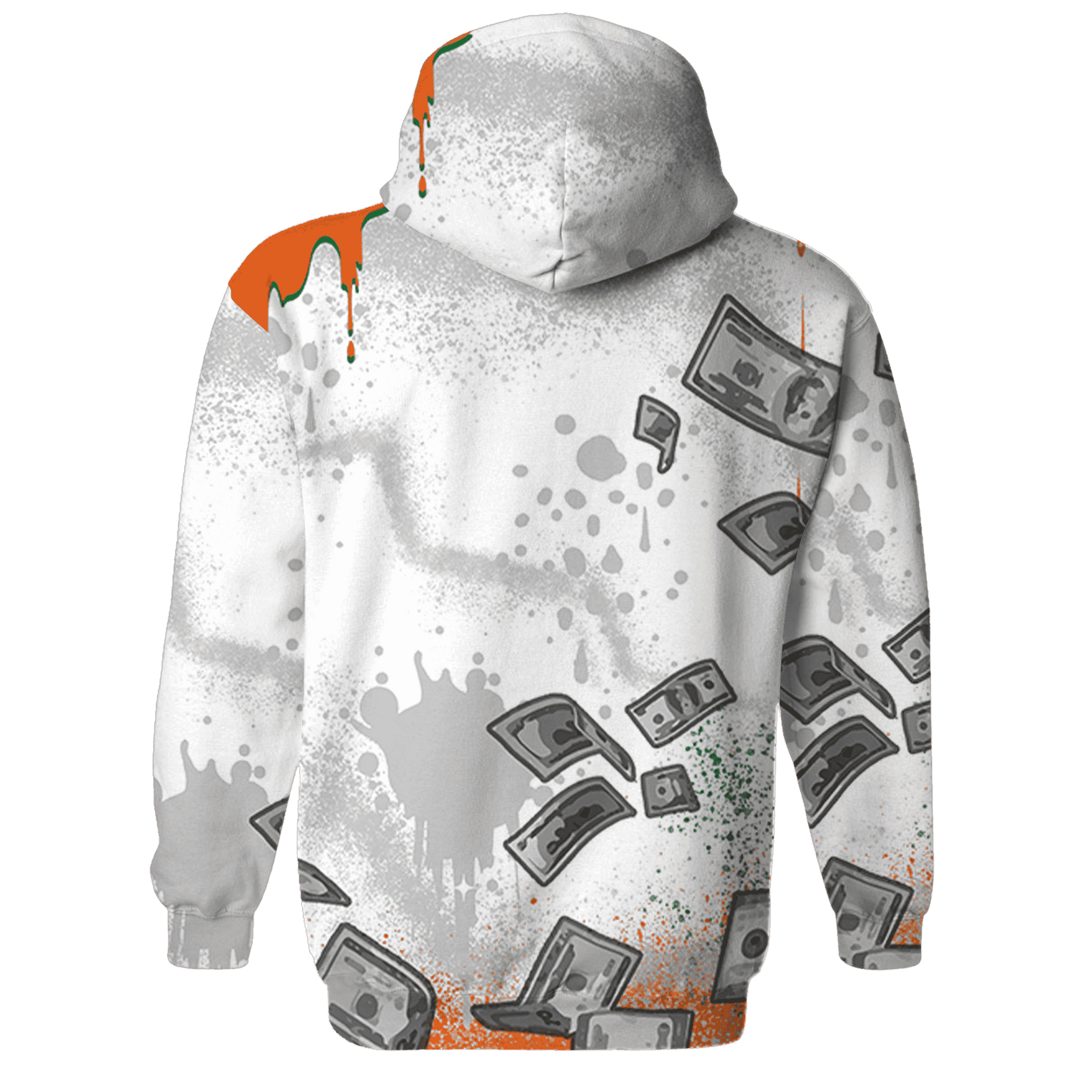 MAM Hurricanes 5s Hoodie Match Cash Money 3D All-Over Print Splash Paint - NastyJamz