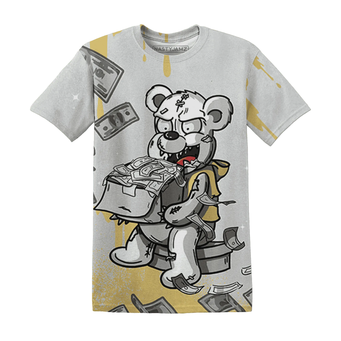Paris-Olympicsss-6s-T-Shirt-Match-Cash-Money-3D-Splash-Paint