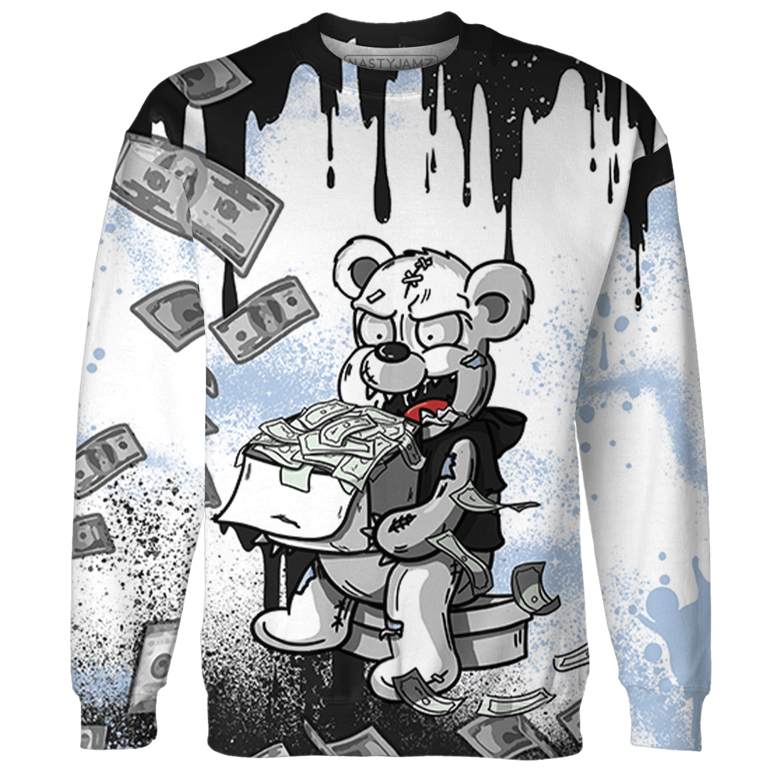 Reverse Oreo 6s Sweatshirt Match Cash Money 3D All-Over Print Splash Paint - NastyJamz