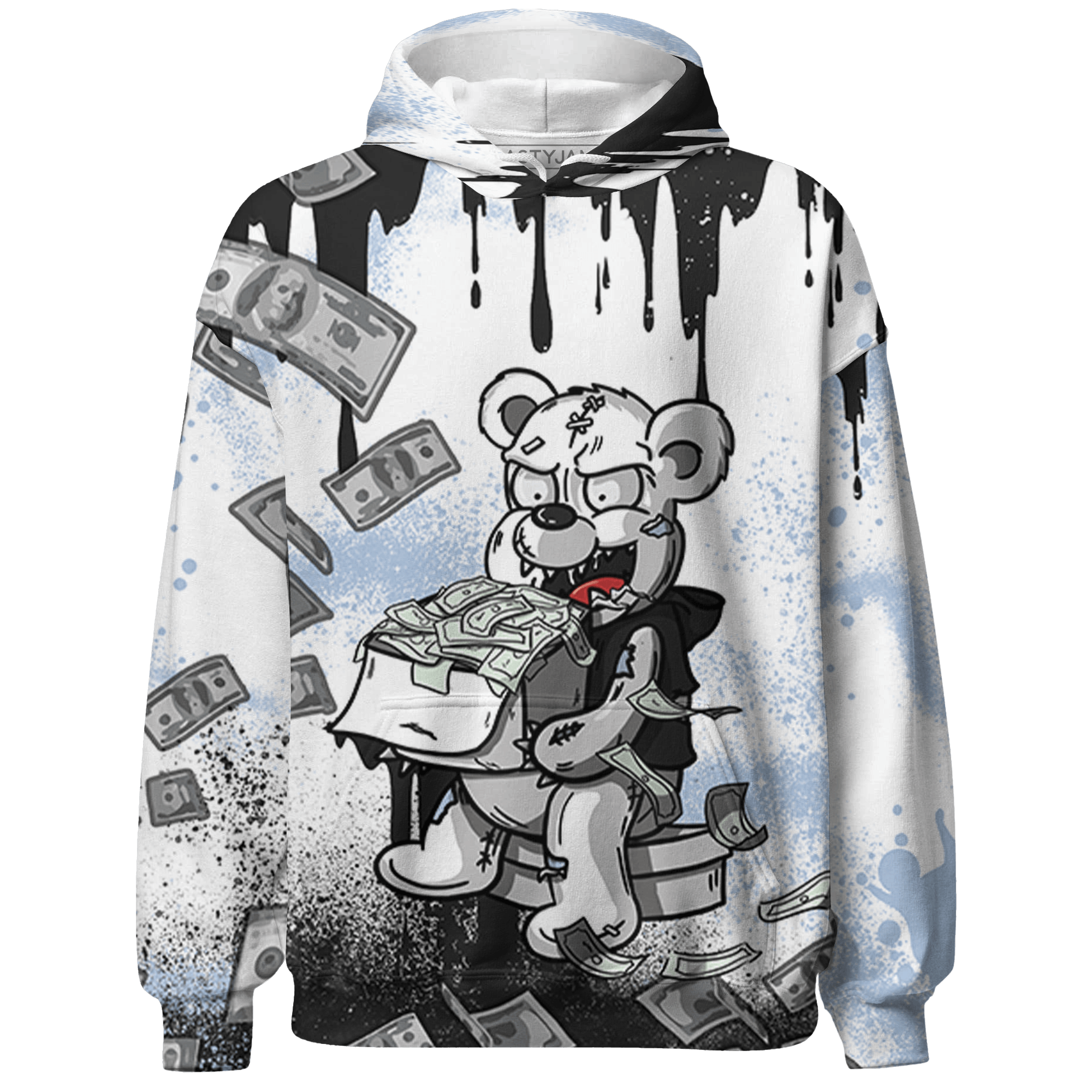 Reverse Oreo 6s Hoodie Match Cash Money 3D All-Over Print Splash Paint - NastyJamz