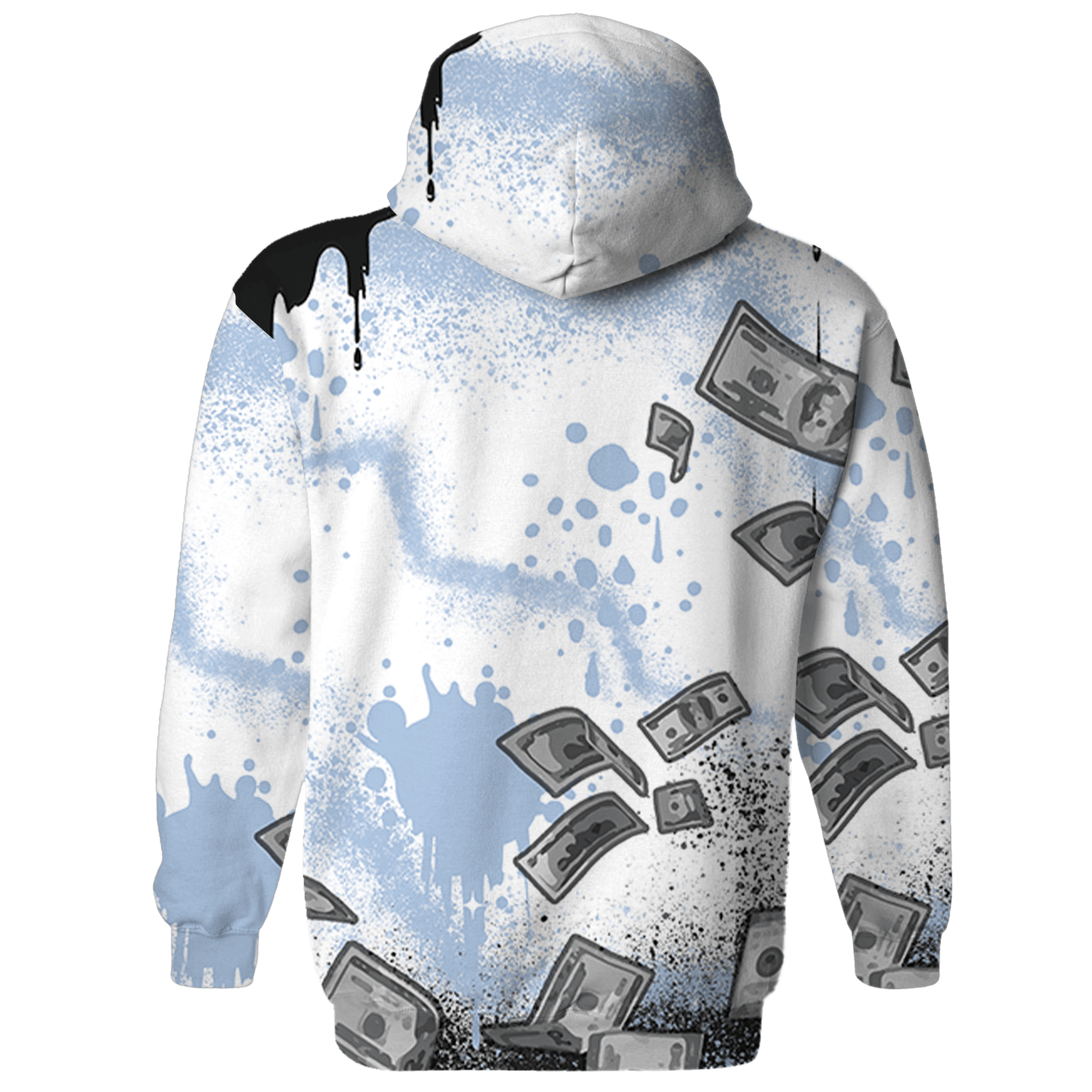 Reverse Oreo 6s Hoodie Match Cash Money 3D All-Over Print Splash Paint - NastyJamz