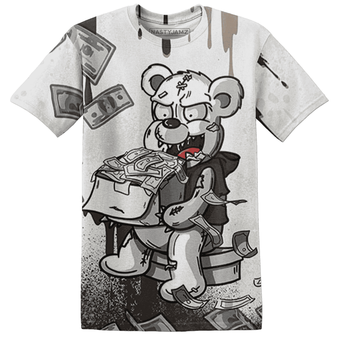 Dunk Low Baroque Brown T Shirt Match Cash Money 3D All-Over Print Splash Paint - NastyJamz