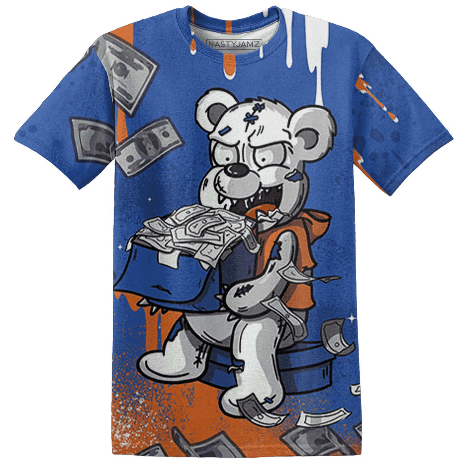 Dunk Low Knicks T Shirt Match Cash Money 3D All-Over Print Splash Paint - NastyJamz
