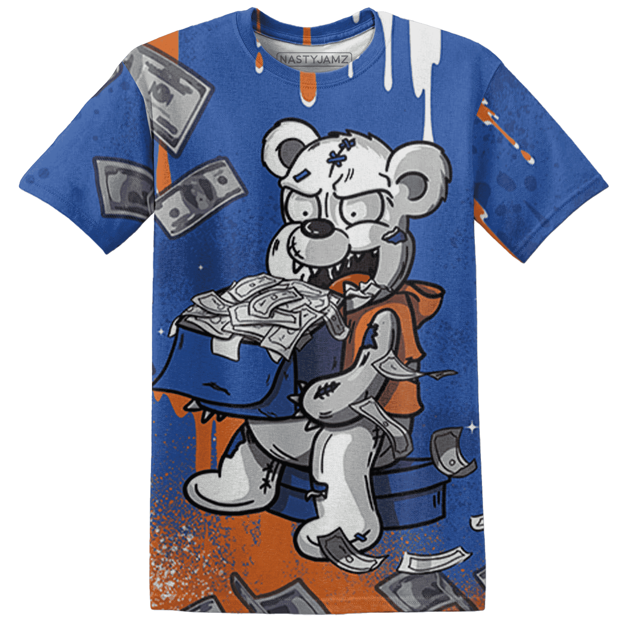 Dunk Low Knicks T Shirt Match Cash Money 3D All-Over Print Splash Paint - NastyJamz