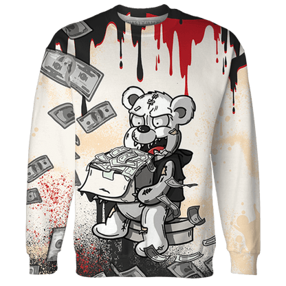 Jumman Jack University Red Sweatshirt Match Cash Money 3D All-Over Print Splash Paint - NastyJamz