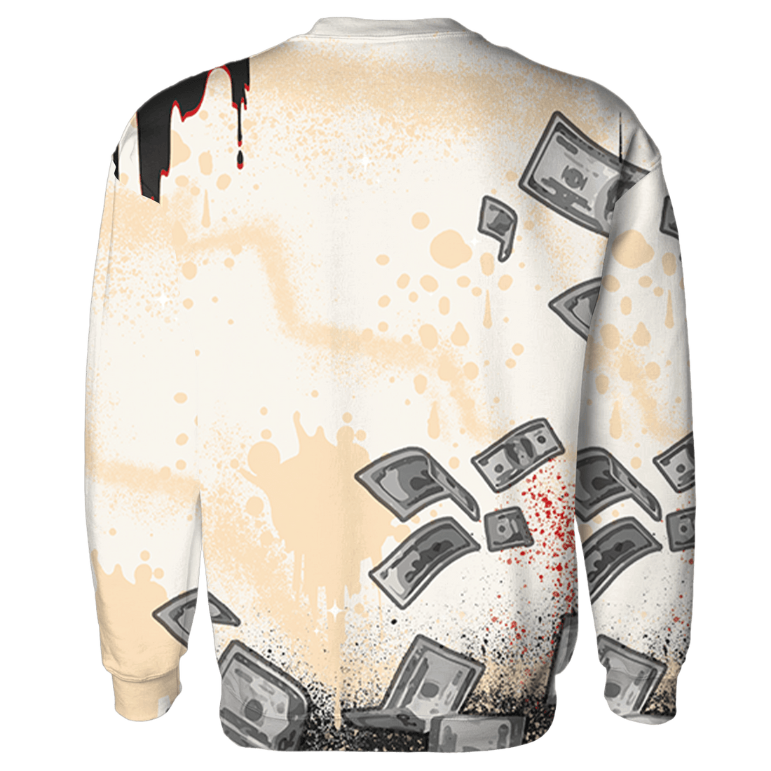 Jumman Jack University Red Sweatshirt Match Cash Money 3D All-Over Print Splash Paint - NastyJamz