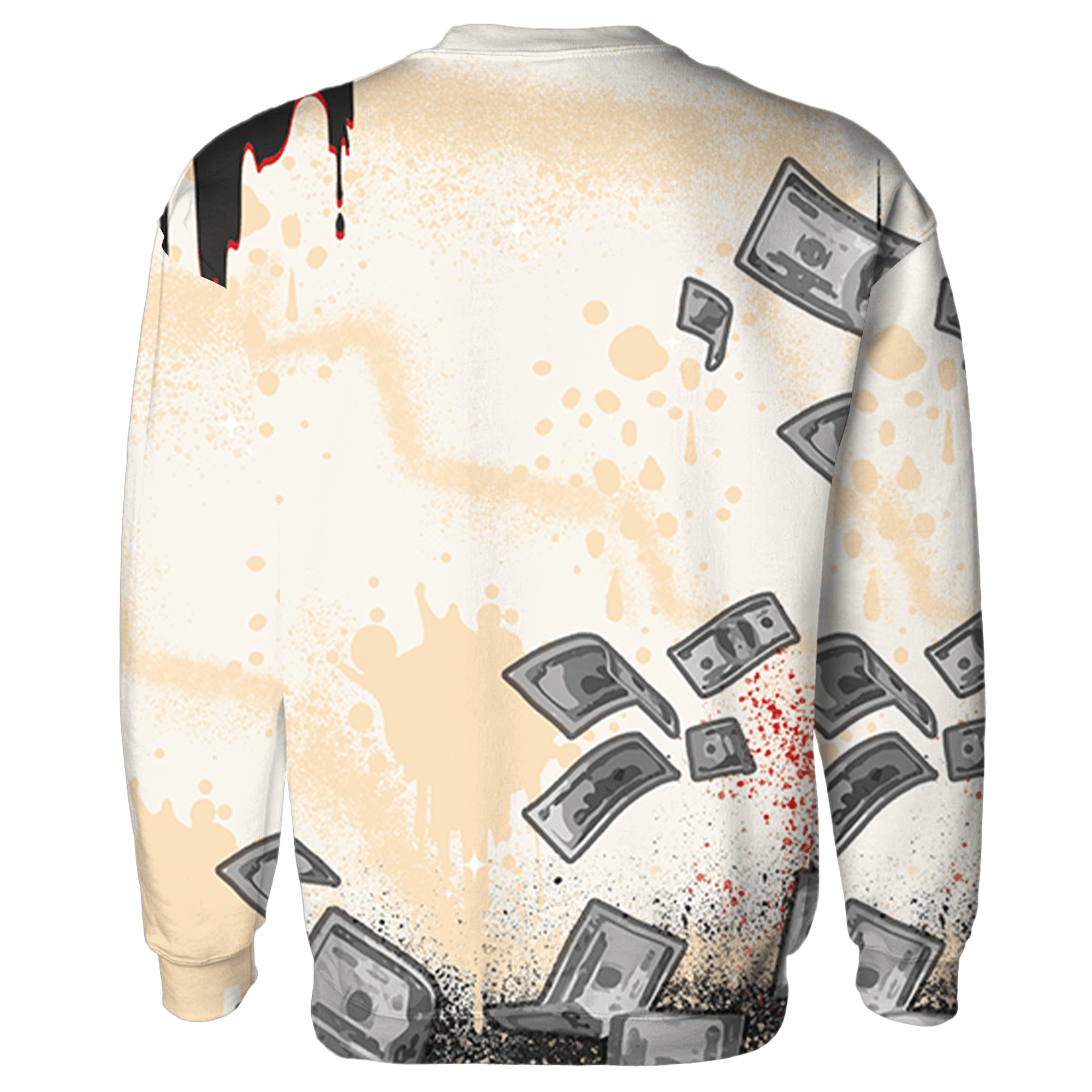 Jumman Jack University Red Sweatshirt Match Cash Money 3D All-Over Print Splash Paint - NastyJamz