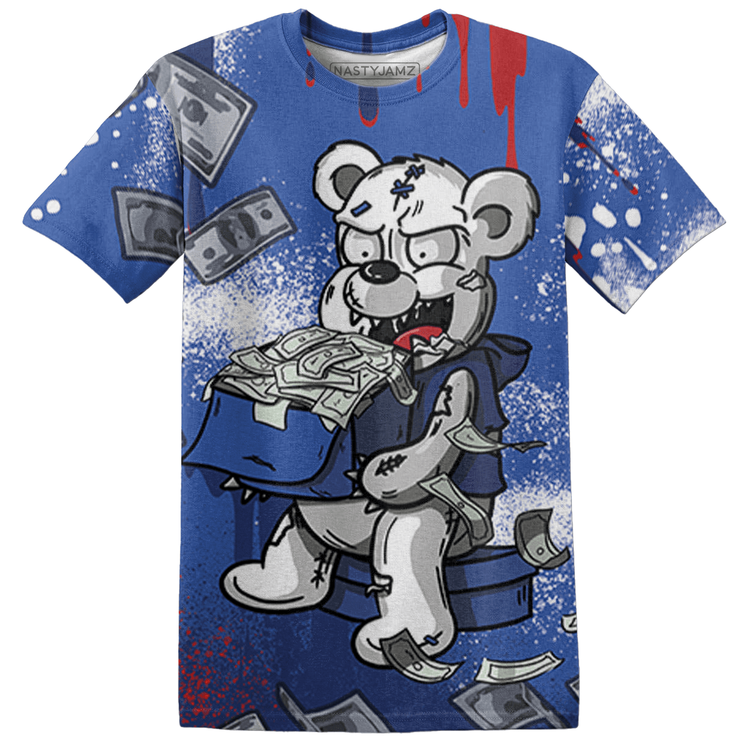 KB 4 Protro Philly T Shirt Match Cash Money 3D All-Over Print Splash Paint - NastyJamz