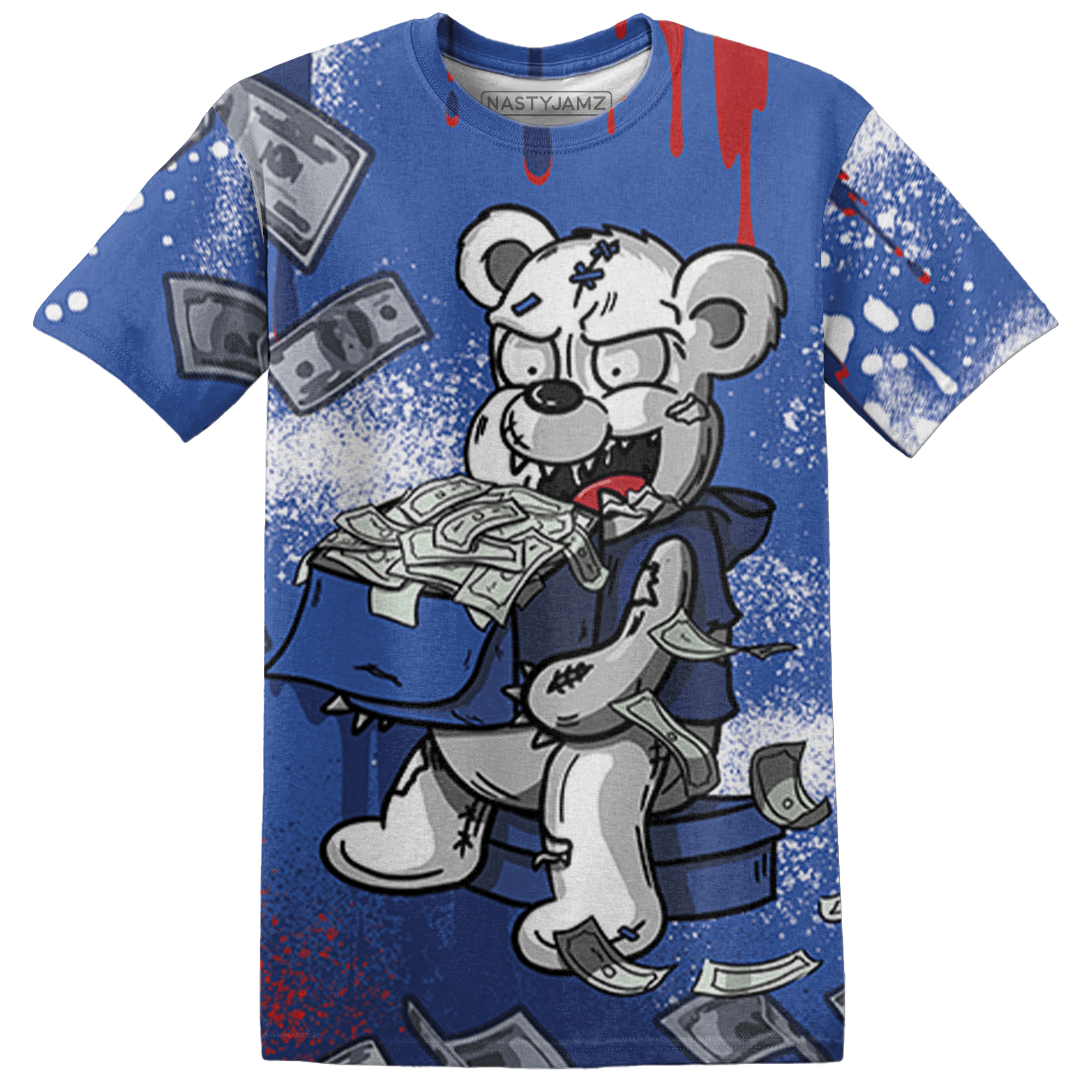 KB 4 Protro Philly T Shirt Match Cash Money 3D All-Over Print Splash Paint - NastyJamz