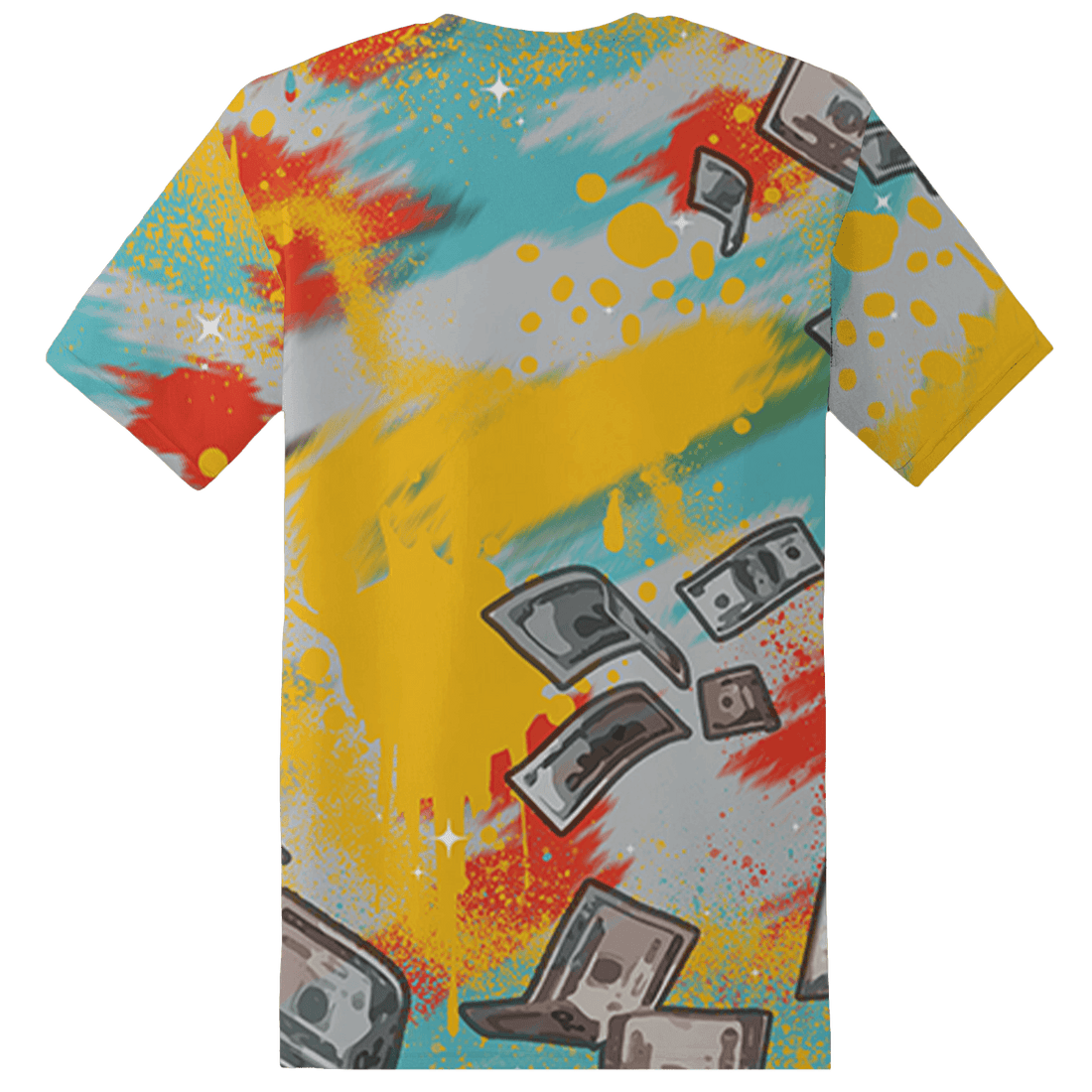 KB 8 Protro Venice Beach T Shirt Match Cash Money 3D All-Over Print Splash Paint - NastyJamz