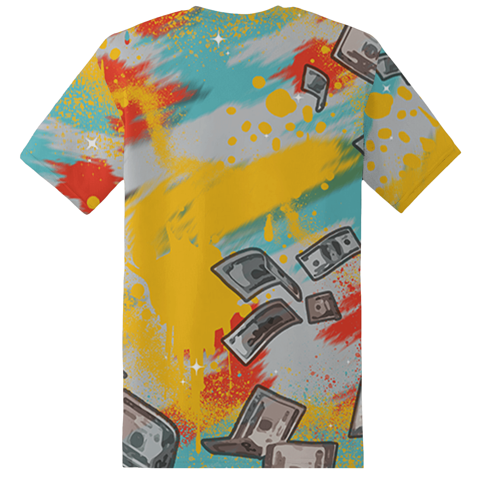 KB 8 Protro Venice Beach T Shirt Match Cash Money 3D All-Over Print Splash Paint - NastyJamz