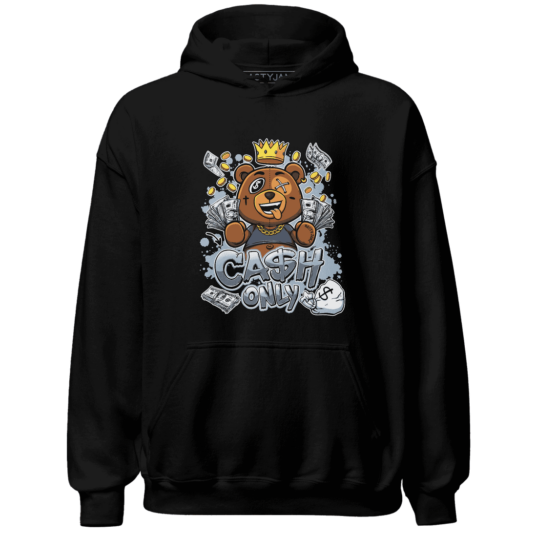Mid Diffused Blue Grey 1s Hoodie Match Cash Only BER - NastyJamz
