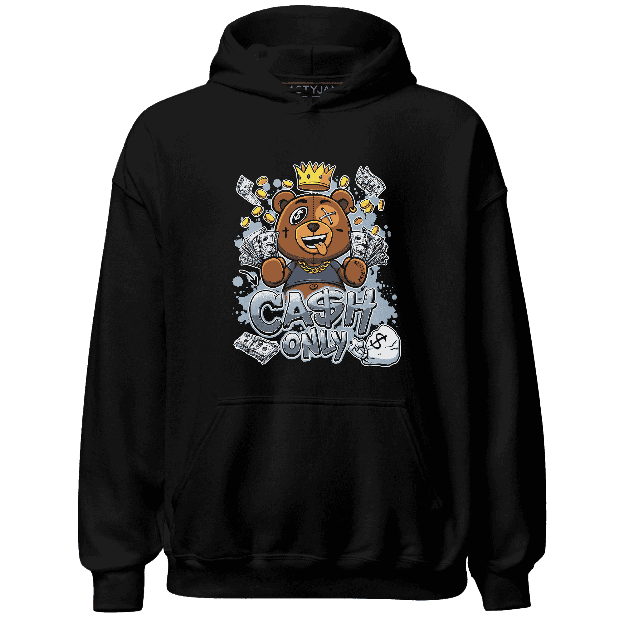 Mid Diffused Blue Grey 1s Hoodie Match Cash Only BER - NastyJamz