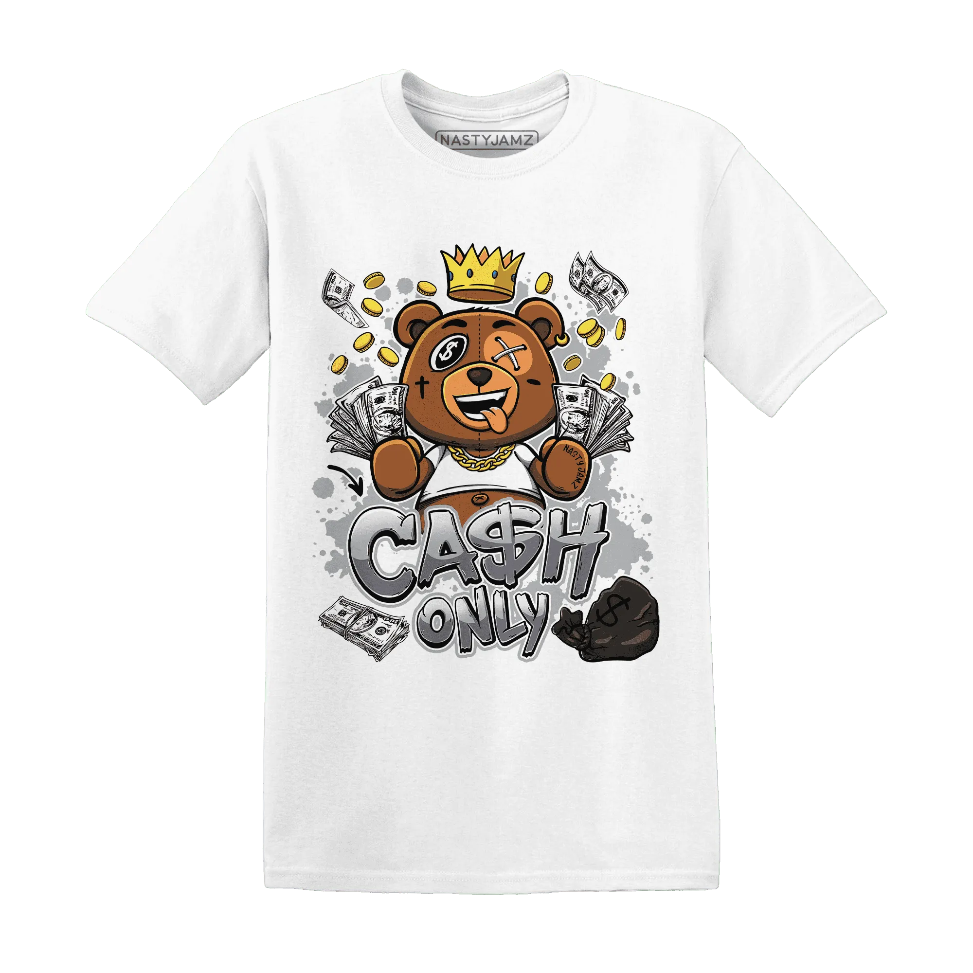 Wolf-Grey-1s-T-Shirt-Match-Cash-Only-BER