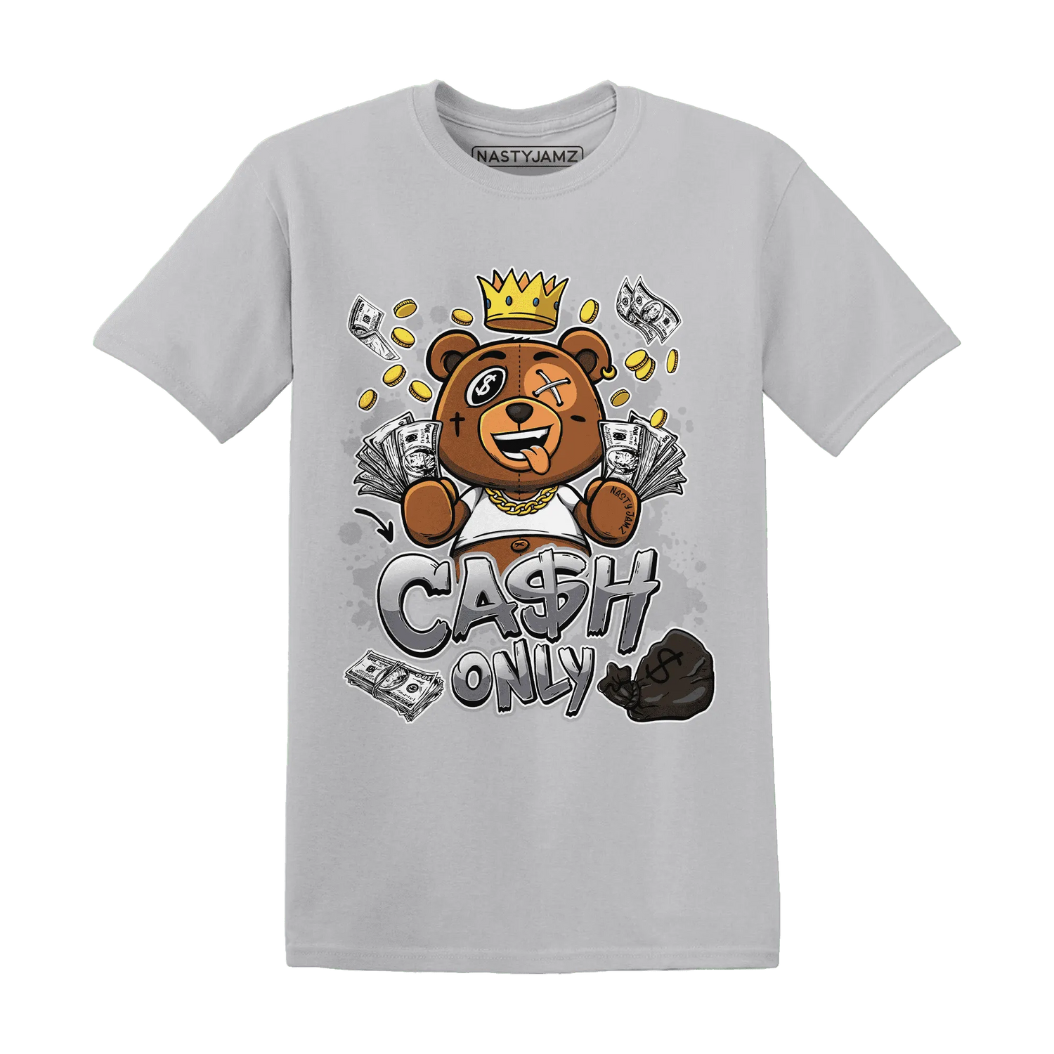 Wolf-Grey-1s-T-Shirt-Match-Cash-Only-BER