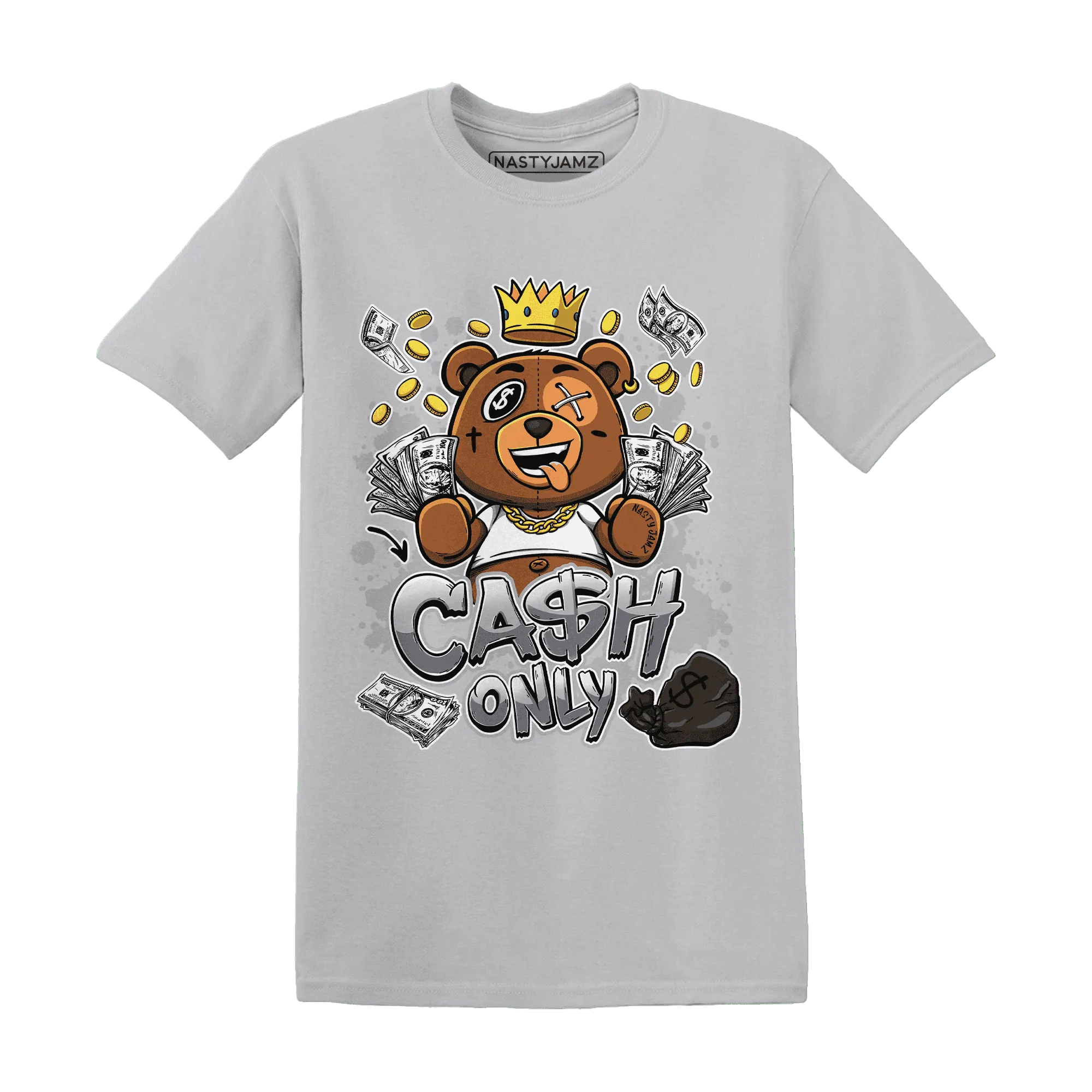 Wolf-Grey-1s-T-Shirt-Match-Cash-Only-BER