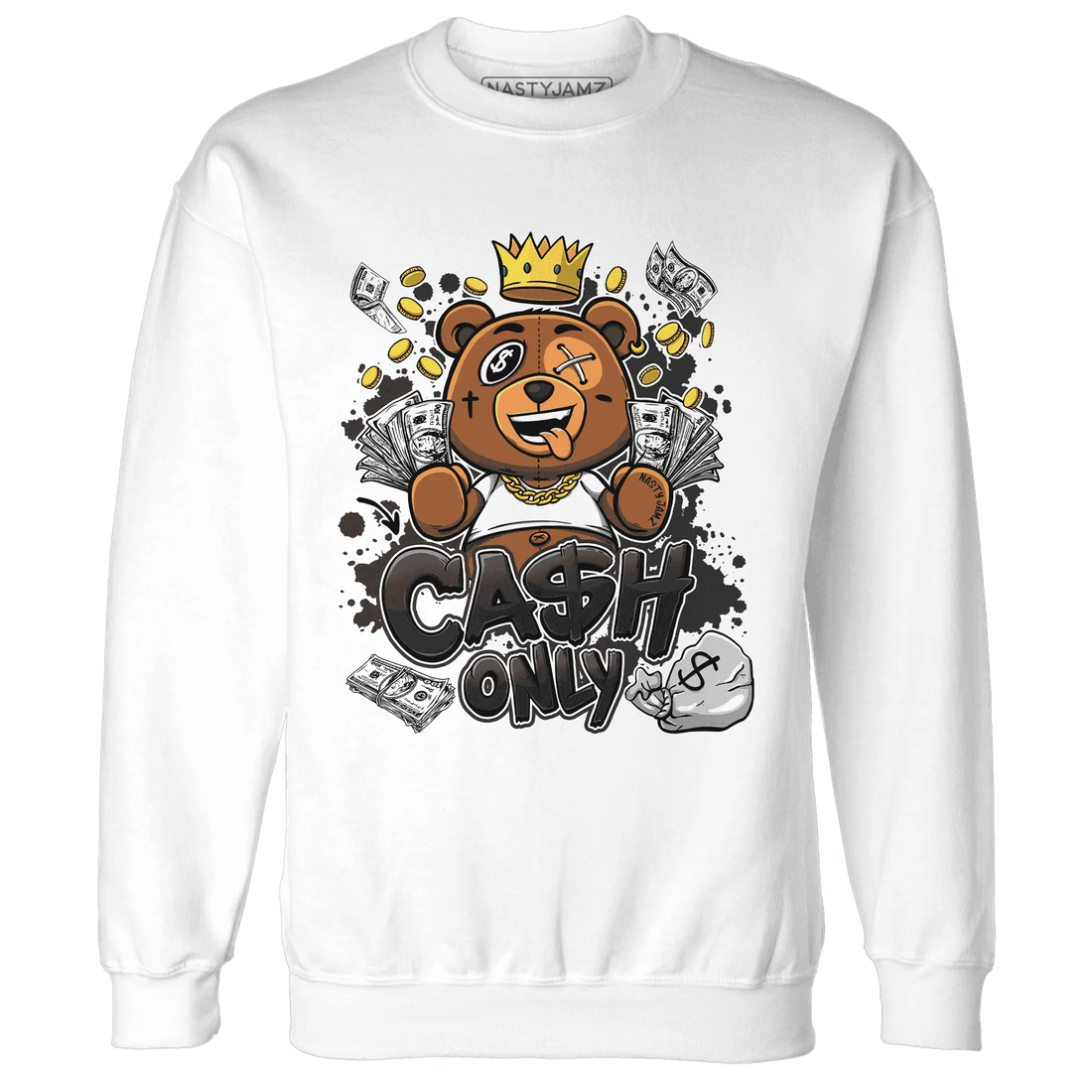 White-Thunder-4s-Sweatshirt-Match-Cash-Only-BER