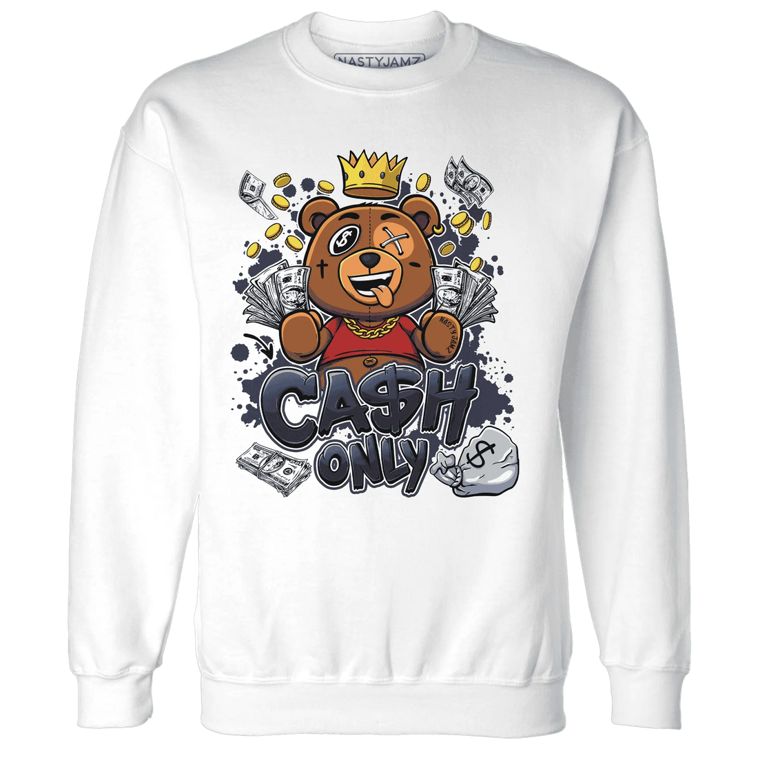 White-Navy-6s-Sweatshirt-Match-Cash-Only-BER