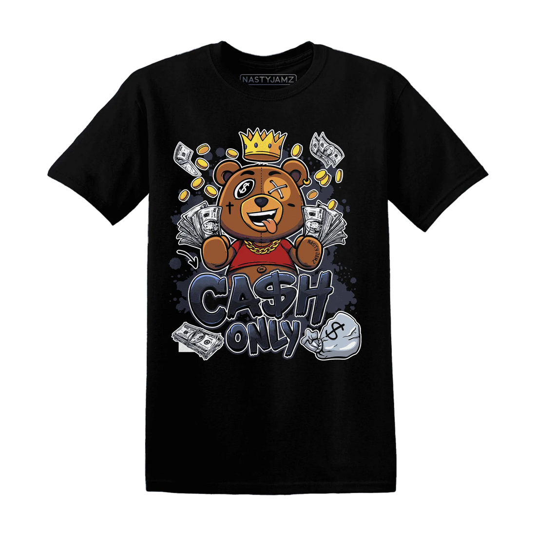 White-Navy-6s-T-Shirt-Match-Cash-Only-BER