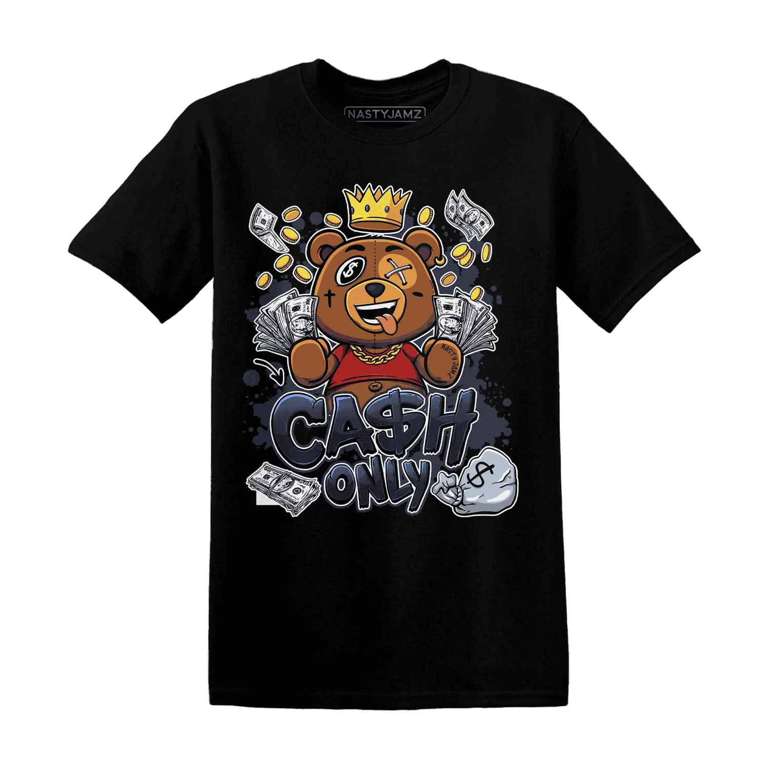 White-Navy-6s-T-Shirt-Match-Cash-Only-BER