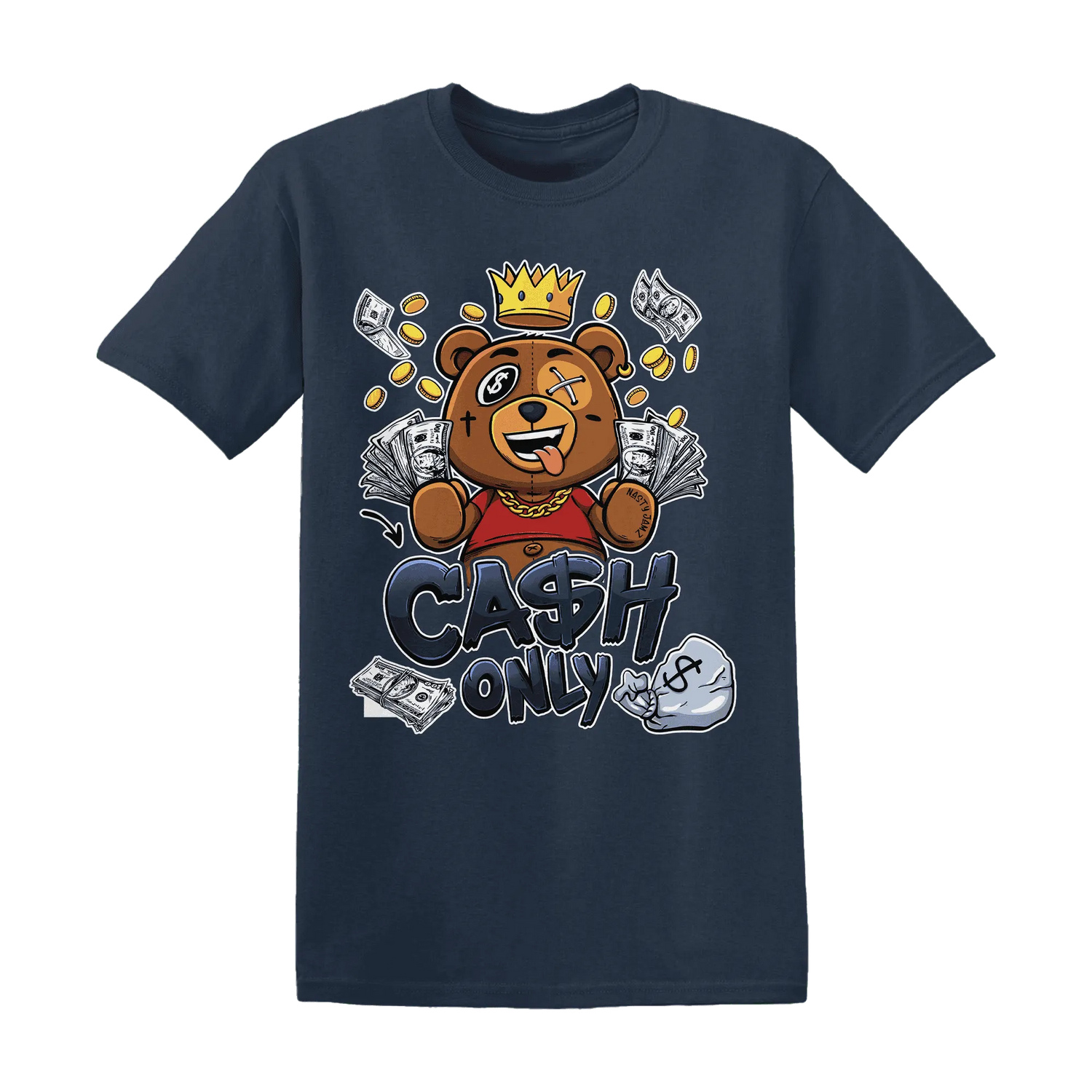 White-Navy-6s-T-Shirt-Match-Cash-Only-BER